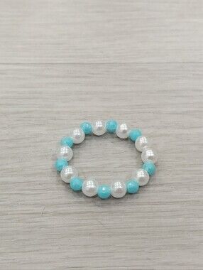 Cute Turquoise And White Bracelet